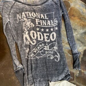 National Finals Rodeo Long Sleeve Shirt - Gray vintage